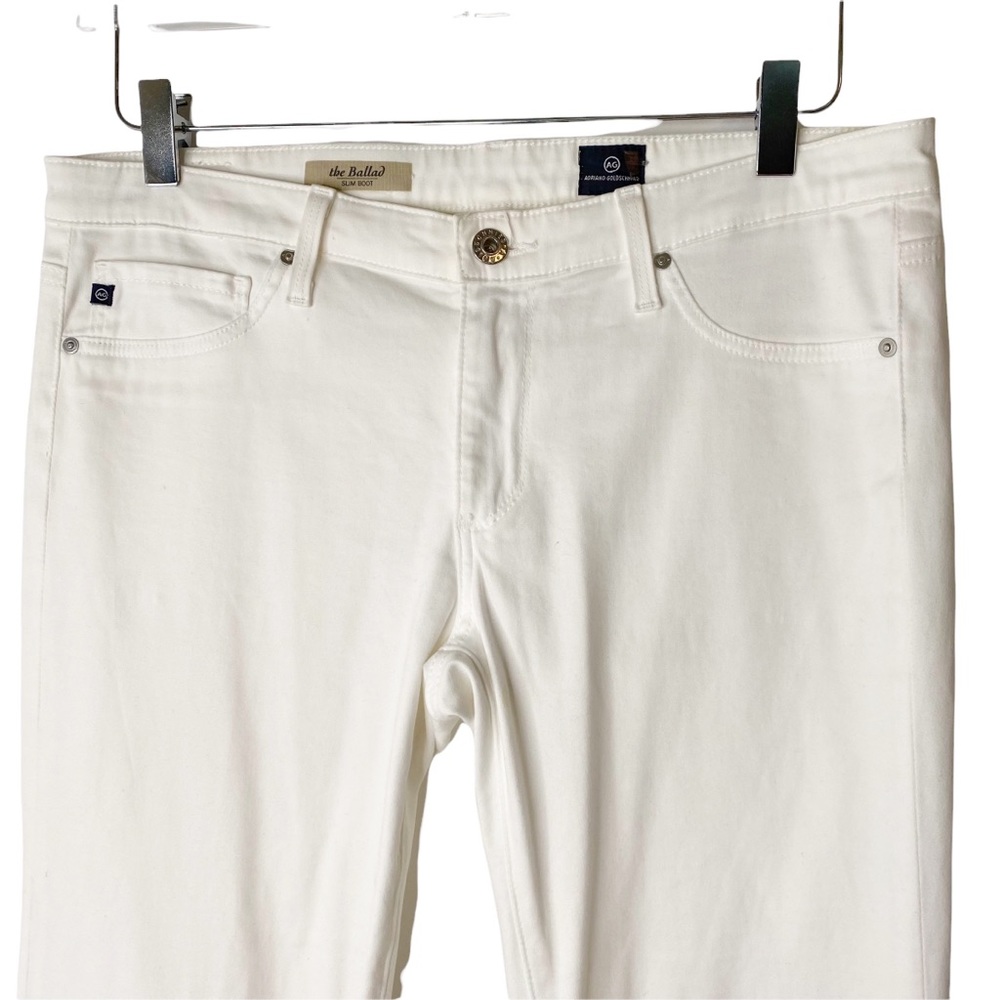 AG Adriano Goldschmied The Ballad Slim Boot Jeans Coastal Grandma White Size 29R - Picture 4 of 15